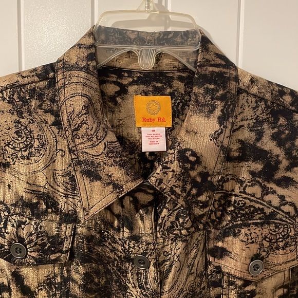 Ruby Rd. Jacket Button Gold Black 🖤 - Picture 2 of 6